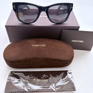 Tom Ford Black Sunglasses with Original Brown Case
